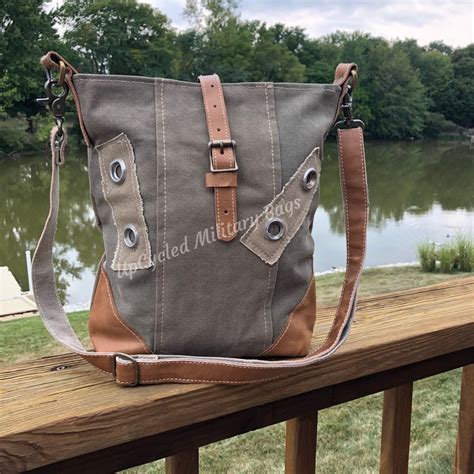 recycled canvas military bags.